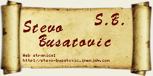 Stevo Bušatović vizit kartica